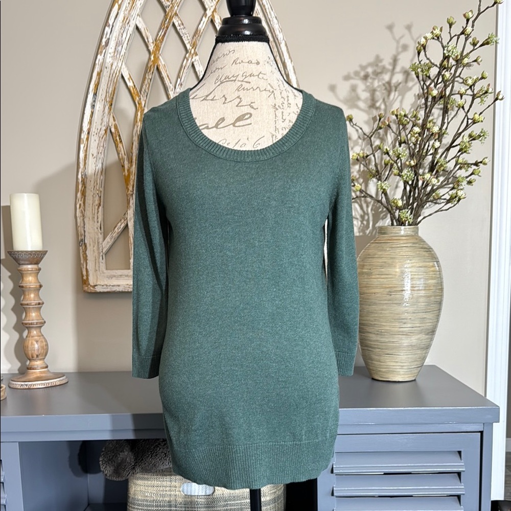 GAP Green Crew Neck Sweater Soft Knit Relaxed Fit